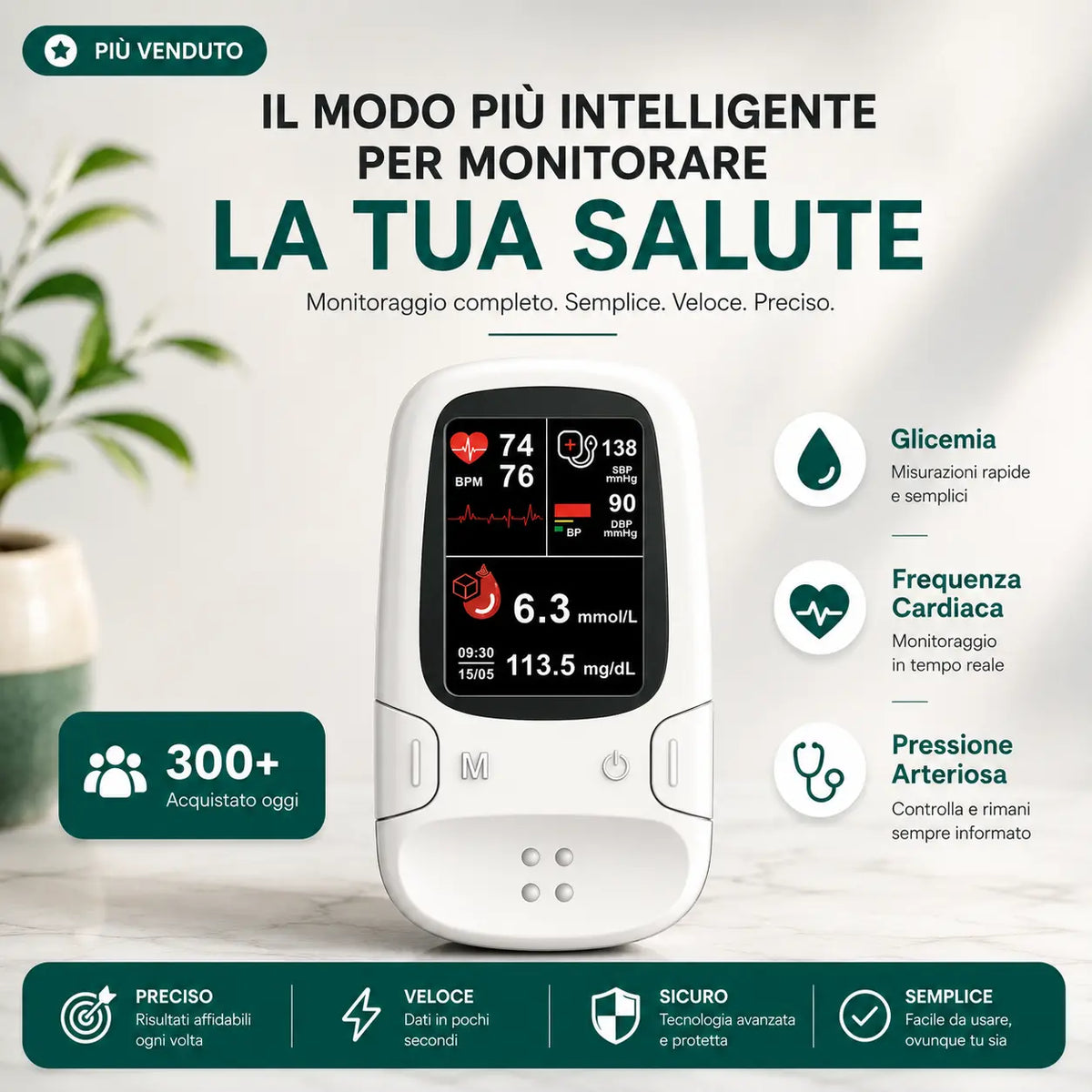 GlucoVita® Monitor 4-in-1